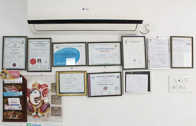 Dr. Reshma J. Nilak BDS Degree Certificate - Kamineni Institute of Dental Sciences